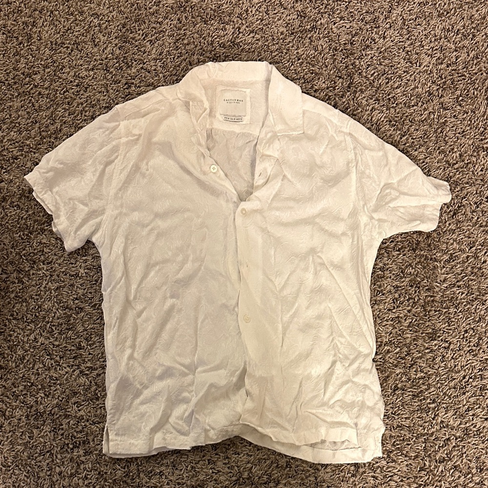 Cactus Classic White Button-Down Shirt